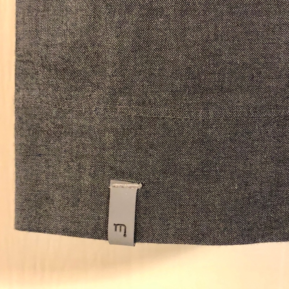 Grey cotton zip skirt with pockets - Sz L - Picture 5 of 12